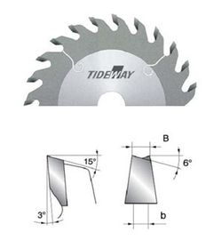 黒いおよび赤 TCT を記録する色を円鋸歯を塗りました-歯の先を細くして下さい