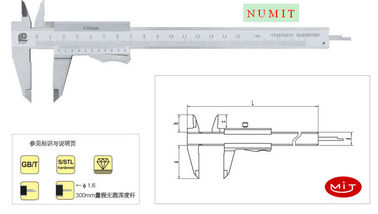 OD/IDのモノラル ブロックの親指クランプが付いている鋼鉄バーニヤ カリパス0-150mm